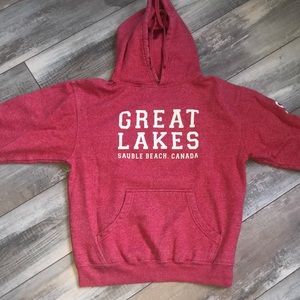 Selling a “Great Lakes” hoodie.